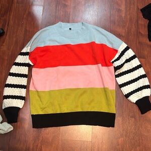 size medium amazon multicolor warm soft sweater